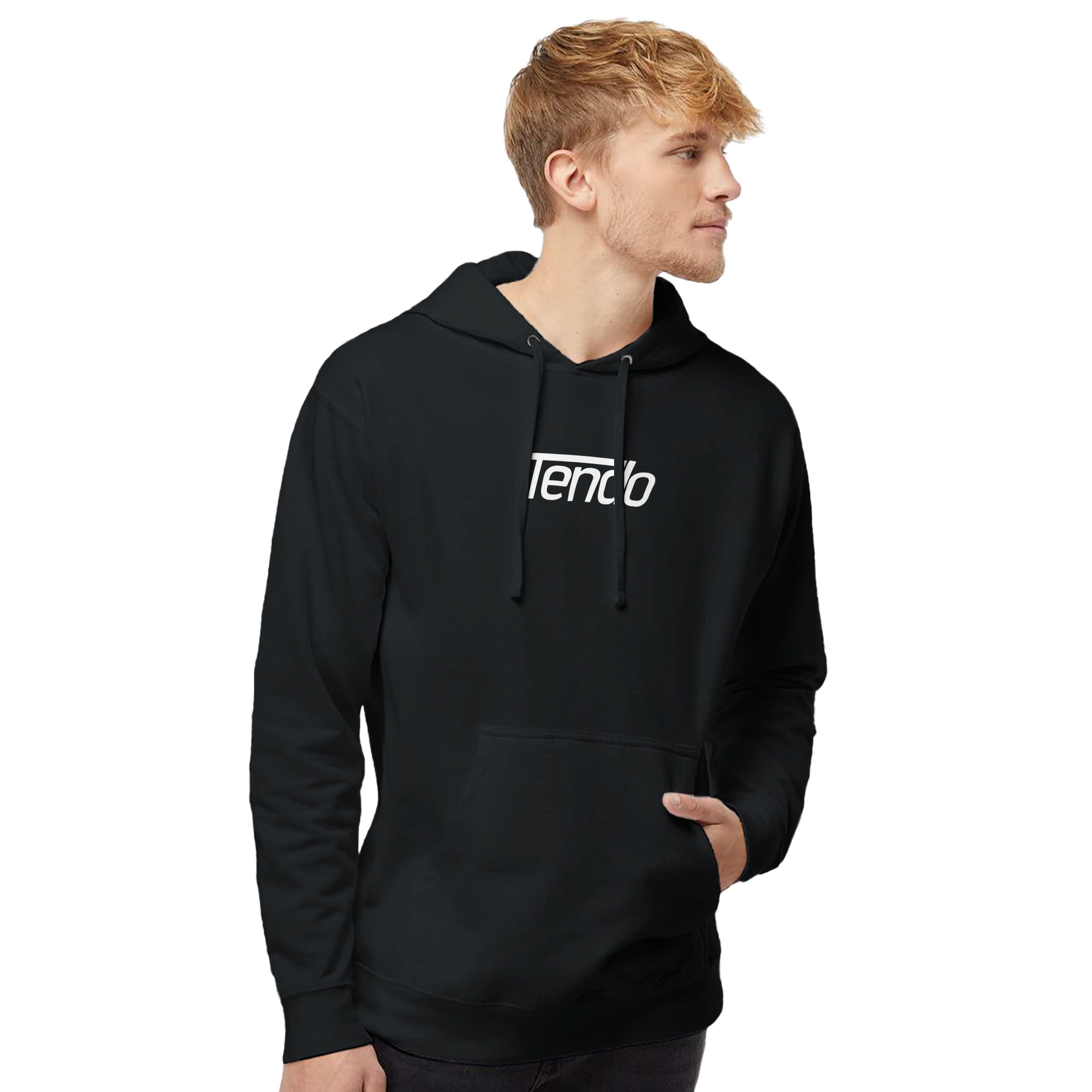 Logo Hoodie on person (Black)